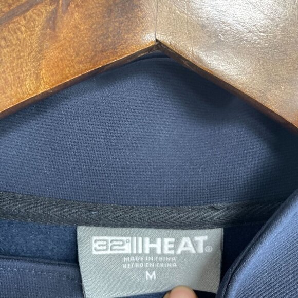 NEW 32 Degrees Men's Size M Full-Zip Jacket Polyester Navy Blue Windbreaker - Picture 2 of 9